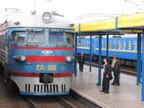 Pociąg na dworcu w Symferopolu