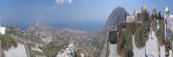 Panorama Santorini z Pyrgos