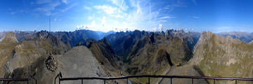 Panorama z przełęczy Bonette (2802m)