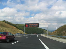 Autostrada przed Wiaduktem Millau