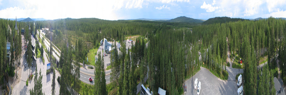 Panorama koła podbiegunowego w Rovaniemi