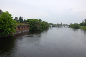 Umocnienia Twierdzy Poznań i most kolejowy.