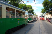 Tramwaj Konstal N (#602+#456).